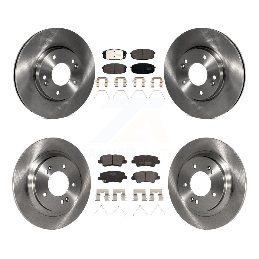 Rotors de frein à disque avant et arrière et Kit de plaquettes en céramique pour Kia Forte5 Hyundai Elantra G