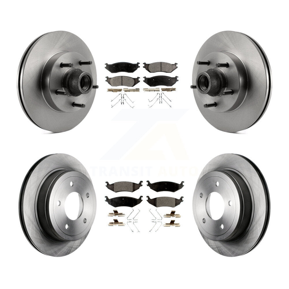 Kit de plaquettes de frein en céramique, Rotors de frein à disque avant et arrière, pour Ford E-150 Club Wagon Econolin