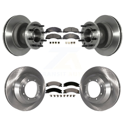 Kit de rotors de frein à disque avant et arrière et plaquettes en céramique pour Ford E-450 Super Duty