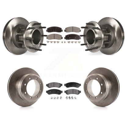 Rotor de frein à disque avant et arrière et Kit de plaquettes en céramique pour Ford F-350 Super Duty RW 2011