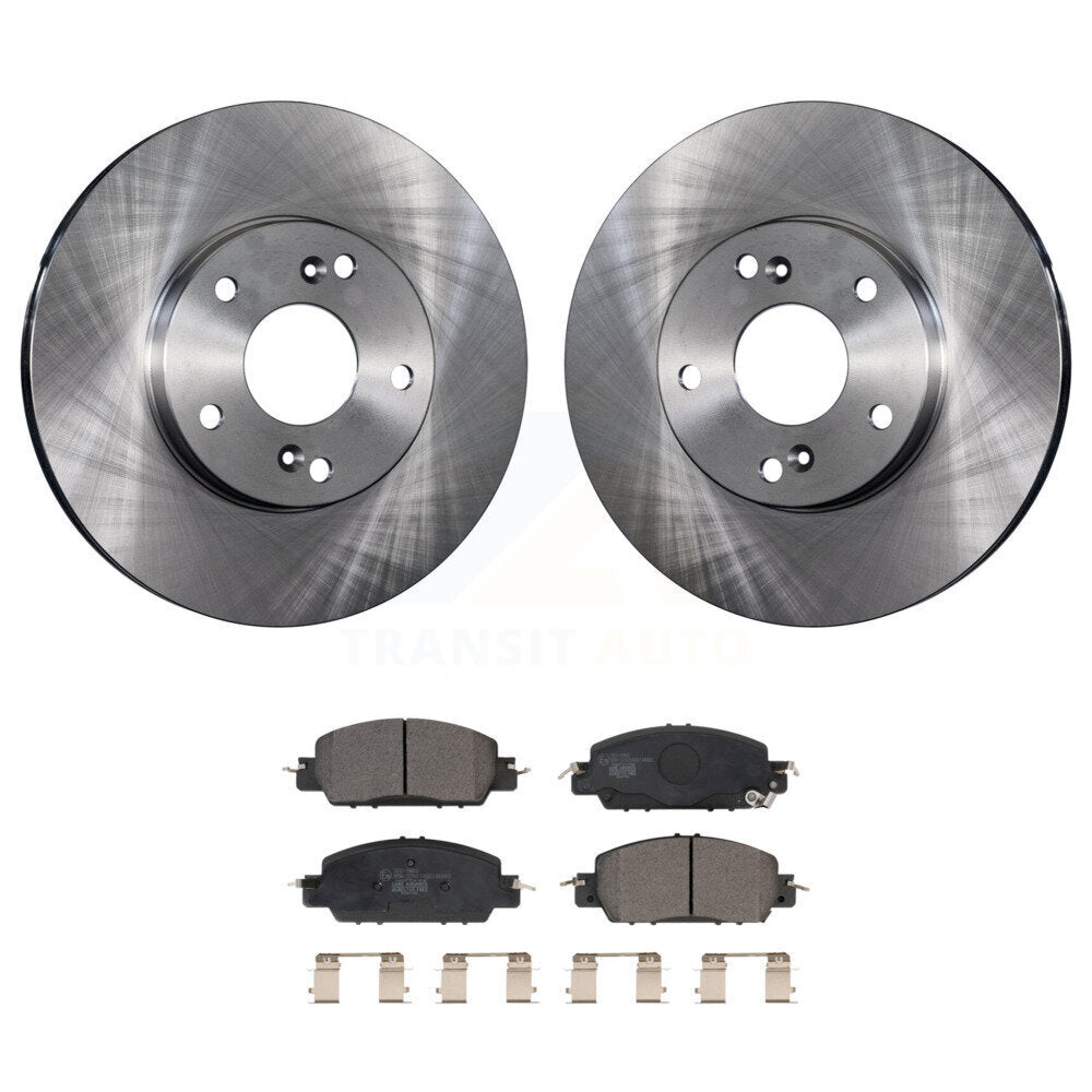 Rotors de frein à disque avant et kit de plaquettes en céramique pour Honda Accord LX-S 2016 avec 2.4