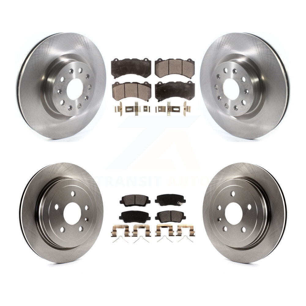 Kit de rotors de frein à disque avant et arrière et plaquettes en céramique pour Cadillac CTS K8T-103439