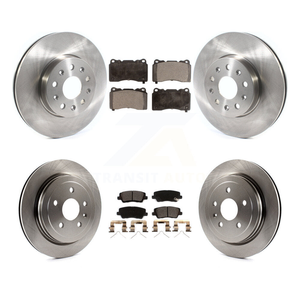 Kit de rotors de frein à disque avant et arrière et plaquettes en céramique pour Cadillac CTS K8T-103441