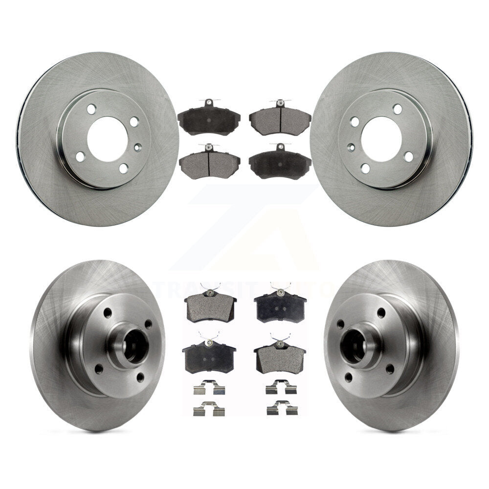 Kit de rotors de frein à disque avant et arrière, moyeu et plaquettes en céramique pour Volkswagen Golf Passa