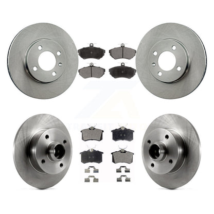 Kit de rotors de frein à disque avant et arrière, moyeu et plaquettes en céramique pour Volkswagen Golf Passa