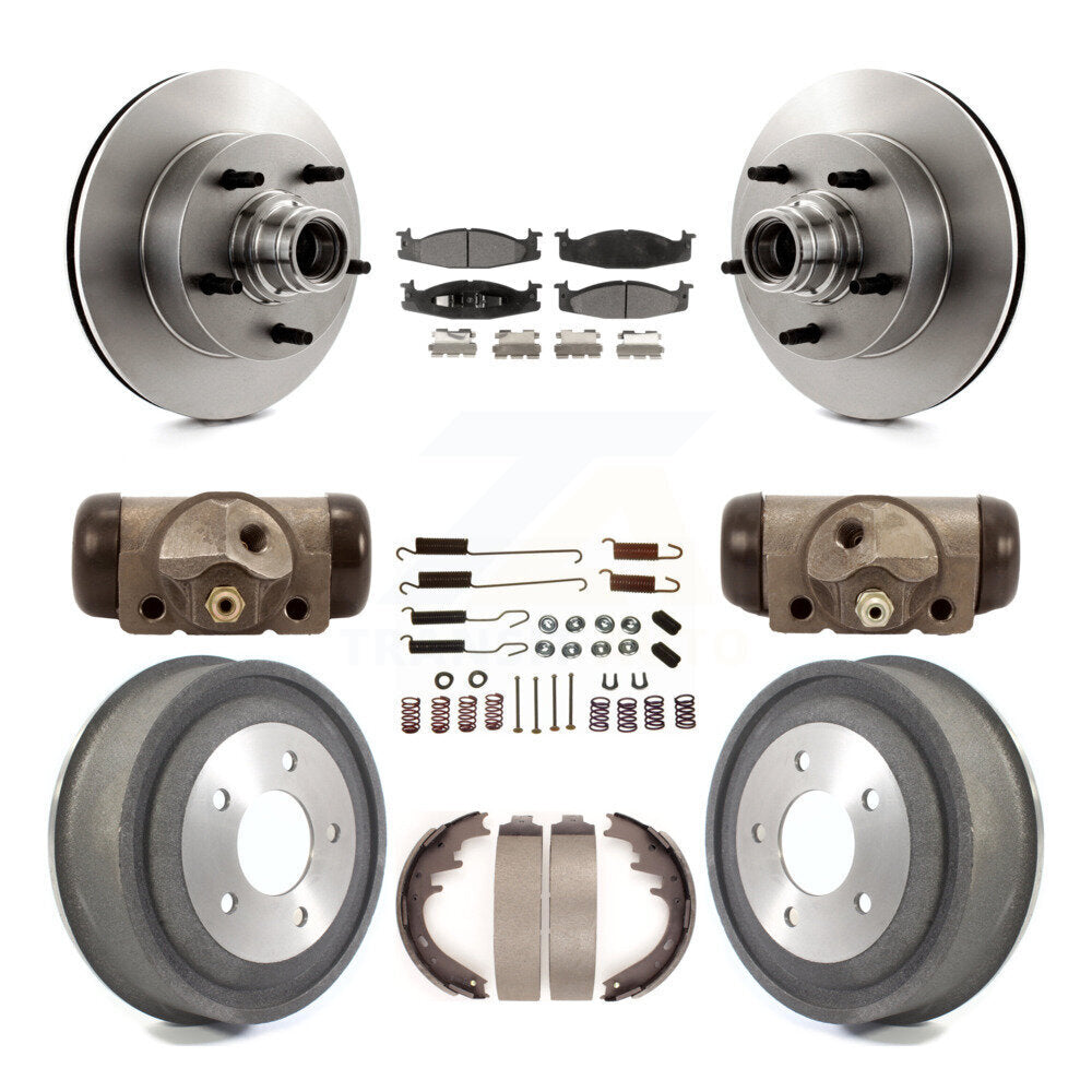 Kit de tambour de plaquettes en céramique de Rotors de frein avant et arrière (9 pièces) pour Ford E-150 Econoline Clu