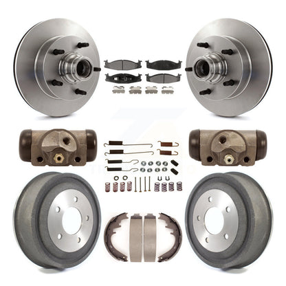 Kit de tambour à plaquettes en céramique, Rotors de frein à disque avant et arrière (9 pièces) pour Ford E-150 Econolin