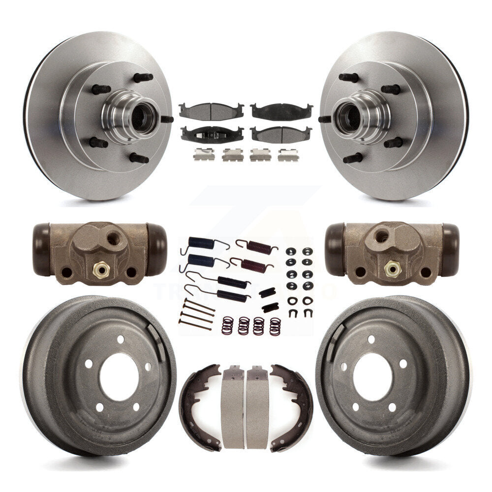 Kit de tambour à plaquettes en céramique pour Rotor de frein avant et arrière (9 pièces) pour Ford F-150 E-150 Econolin
