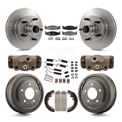 Kit de tambour à plaquettes en céramique pour Rotor de frein avant et arrière (9 pièces) pour Ford F-150 E-150 Econolin