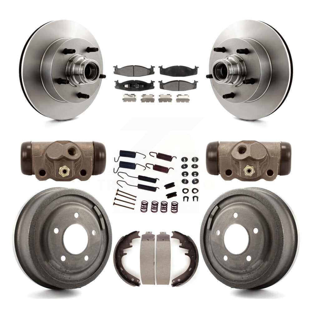 Kit de tambour de plaquettes en céramique de Rotors de frein avant et arrière (9 pièces) pour Ford E-150 Econoline Clu