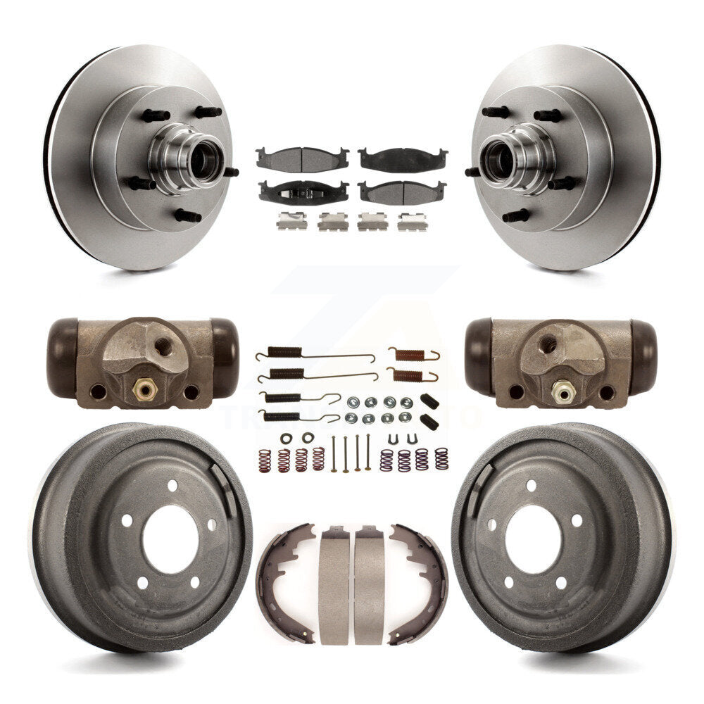 Kit de tambour de plaquettes en céramique de Rotors de frein avant et arrière (9 pièces) pour Ford E-150 Econoline Clu