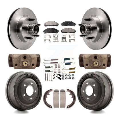 Rotors de frein avant et arrière, Kit de tampons et de tambour en céramique (9 pièces) pour Ford Ranger Mazda B400