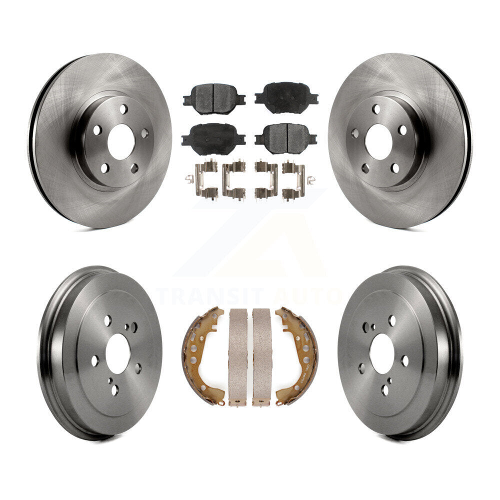 Rotors de frein à disque avant et arrière, plaquettes en céramique et Kit de tambour pour Toyota Celica