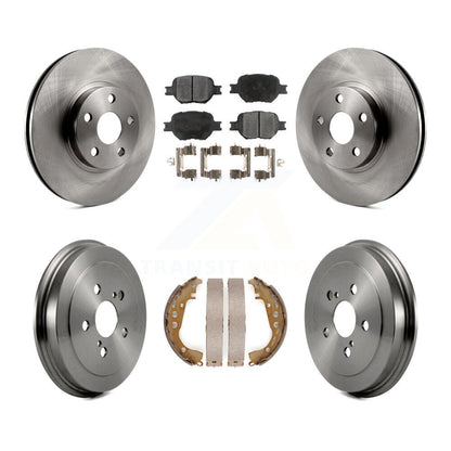 Rotors de frein à disque avant et arrière, plaquettes en céramique et Kit de tambour pour Toyota Celica