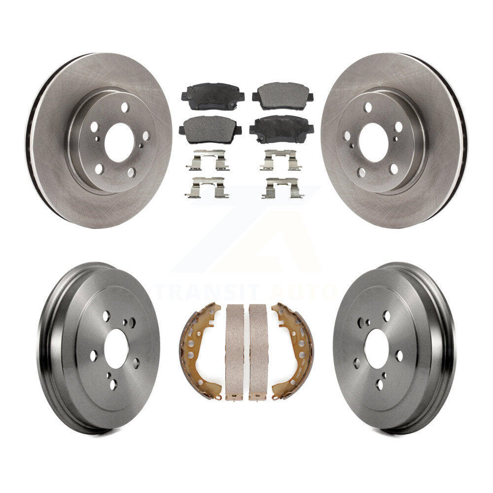 Rotors de frein à disque avant et arrière, plaquettes en céramique et Kit de tambour pour Toyota Celica G 2000