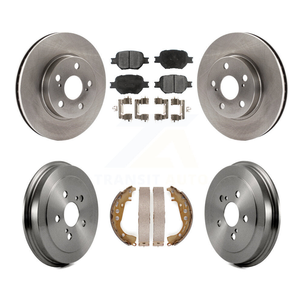 Rotors de frein à disque avant et arrière, plaquettes en céramique et Kit de tambour pour Toyota Celica G 2001