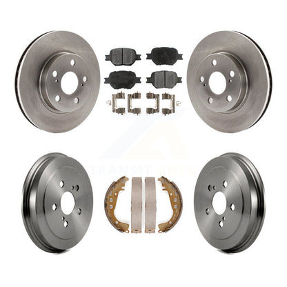 Rotors de frein à disque avant et arrière, plaquettes en céramique et Kit de tambour pour Toyota Celica G 2001