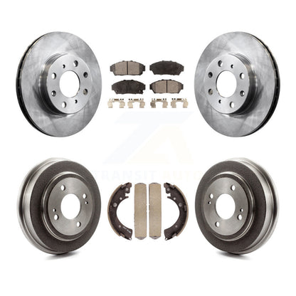 Rotors de frein à disque avant et arrière, plaquettes en céramique et Kit de batterie pour Honda Civic