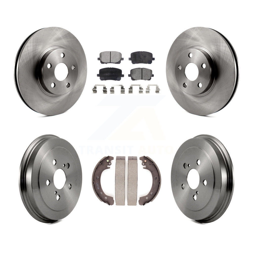 Rotors de frein à disque avant et arrière, plaquettes en céramique et Kit de batterie pour Toyota Corolla