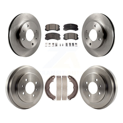 Rotors de frein à disque avant et arrière, plaquettes en céramique et Kit de tambour pour Mitsubishi Lancer
