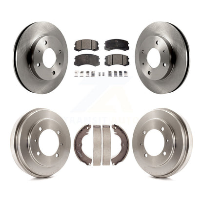 Rotors de frein à disque avant et arrière, plaquettes en céramique et Kit de tambour pour Mitsubishi Lancer