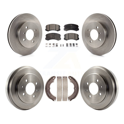 Rotors de frein à disque avant et arrière, plaquettes en céramique et Kit de tambour pour Mitsubishi Lancer