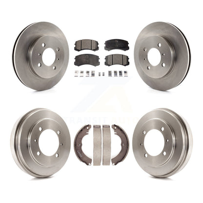 Rotors de frein à disque avant et arrière, plaquettes en céramique et Kit de tambour pour Mitsubishi Lancer ES