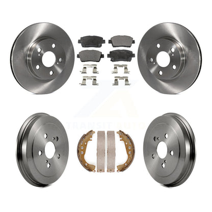 Rotors de frein à disque avant et arrière, tampons en céramique et Kit de tambour pour Toyota Priu 2004 – 2008