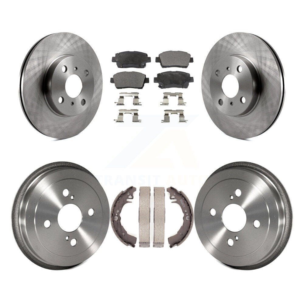 Rotors de frein à disque avant et arrière, plaquettes en céramique et Kit de tambour pour Toyota Ech 2001 – 2005
