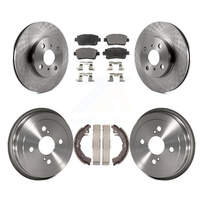 Rotors de frein à disque avant et arrière, plaquettes en céramique et Kit de tambour pour Toyota Ech 2001 – 2005