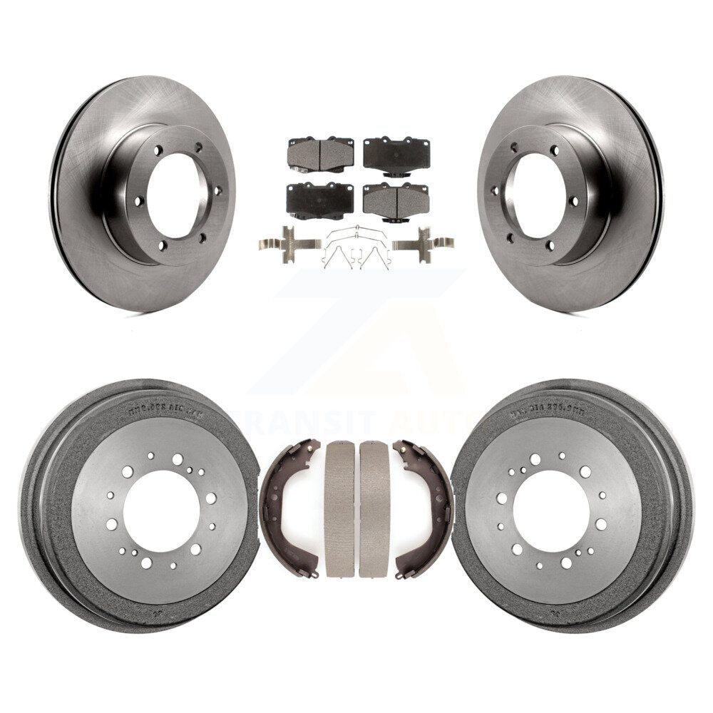 Rotors de frein à disque avant et arrière, plaquettes en céramique et Kit de tambour pour Toyota Pickup 4Runne