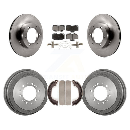 Rotors de frein à disque avant et arrière, plaquettes en céramique et Kit de tambour pour Toyota Pickup 4Runne