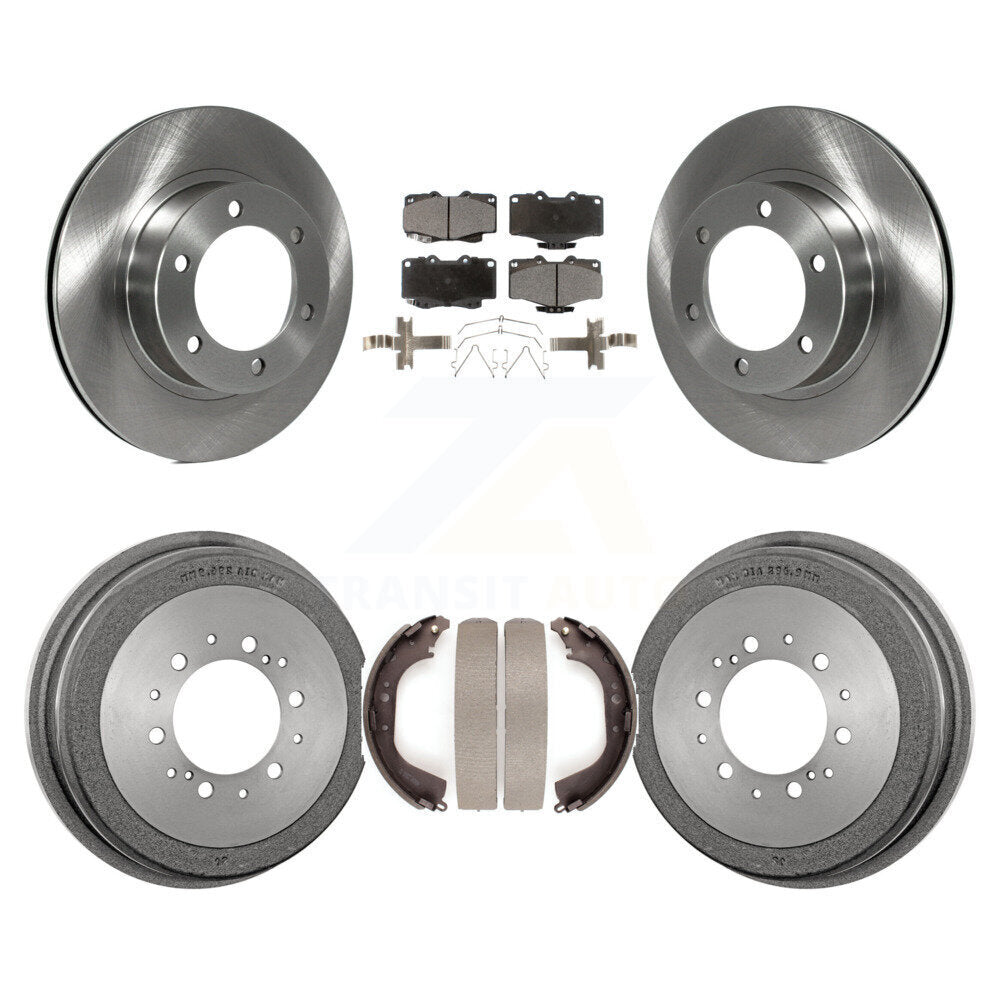Rotors de frein à disque avant et arrière, tampons en céramique et Kit de tambour pour Toyota 4Runner