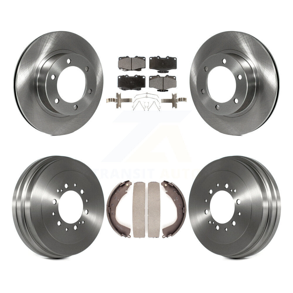 Rotors de frein à disque avant et arrière, tampons en céramique et Kit de tambour pour Toyota 4Runner