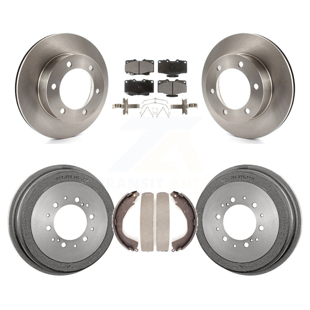 Rotors de frein à disque avant et arrière, tampons en céramique et Kit de tambour pour Toyota 4Runner