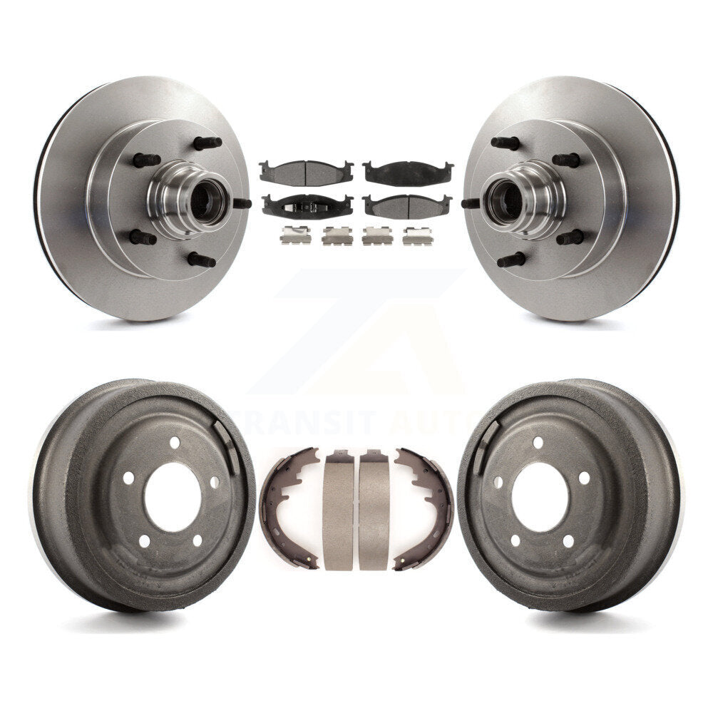 Kit de tambour de tampon en céramique de Rotor de frein avant et arrière pour Ford E-150 Econoline 2 roues AB