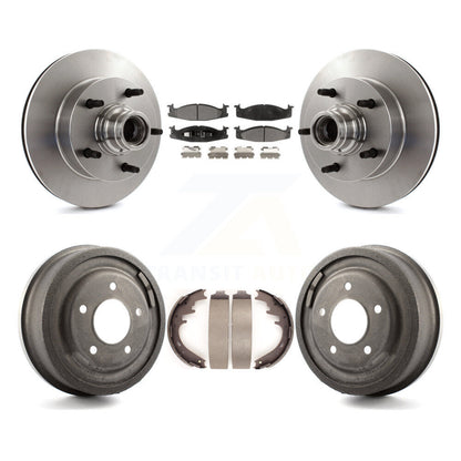 Kit de tambour de tampon en céramique de Rotor de frein avant et arrière pour Ford E-150 Econoline 2 roues AB