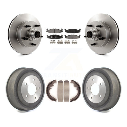 Kit de tambour de tampon en céramique de Rotors de frein avant et arrière pour Ford E-150 Econoline Club Wago