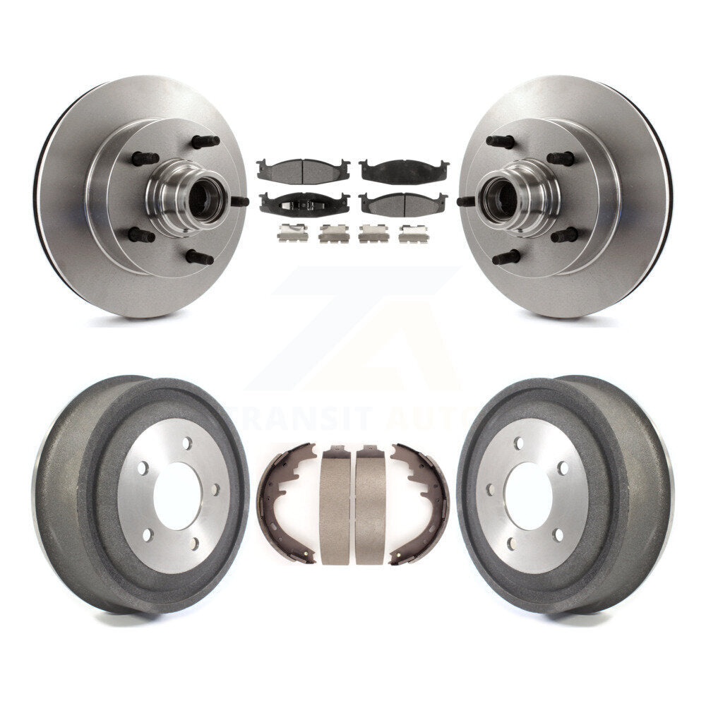 Kit de tambour de tampon en céramique de Rotor de frein avant et arrière pour Ford E-150 Econoline 2 roues AB