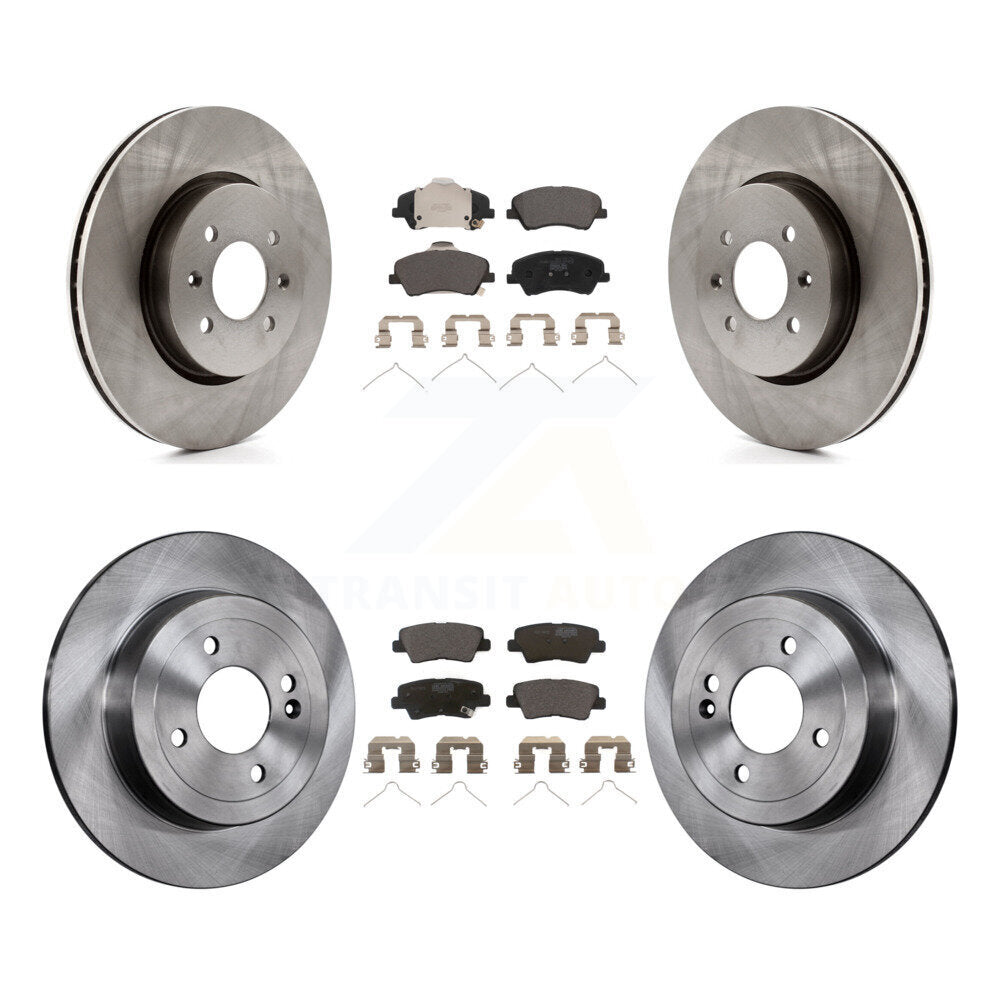 Kit de rotors de frein à disque avant et arrière et plaquettes en céramique, pour Kia Rio Hyundai Accent
