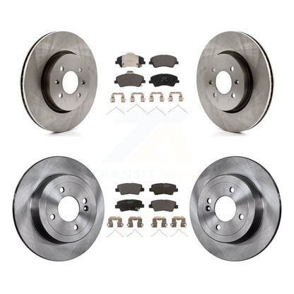 Kit de rotors de frein à disque avant et arrière et plaquettes en céramique, pour Kia Rio Hyundai Accent