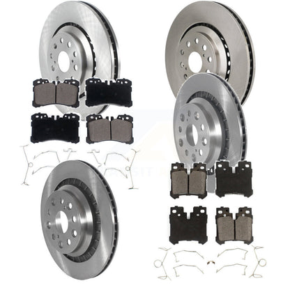 Kit de rotors de frein à disque avant et arrière et plaquettes en céramique (6 pièces) pour Lexus LS460 LS600h
