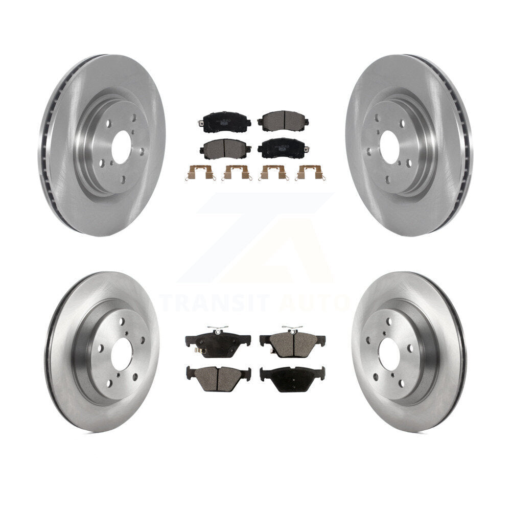 Kit de rotors de frein à disque avant et arrière et plaquettes en céramique pour Subaru Forester K8T-10385