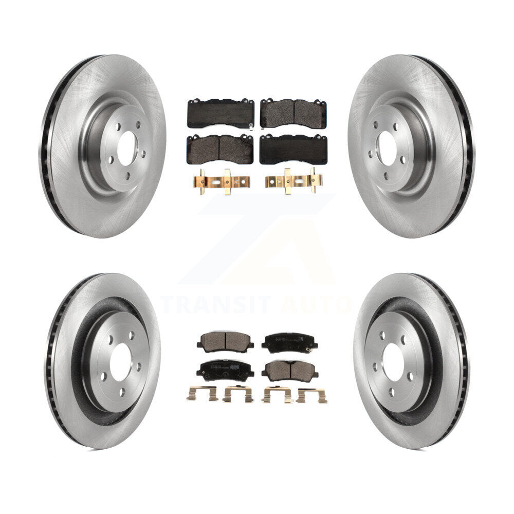 Kit de rotors de frein à disque avant et arrière et plaquettes en céramique pour Ford Mustang K8T-103858