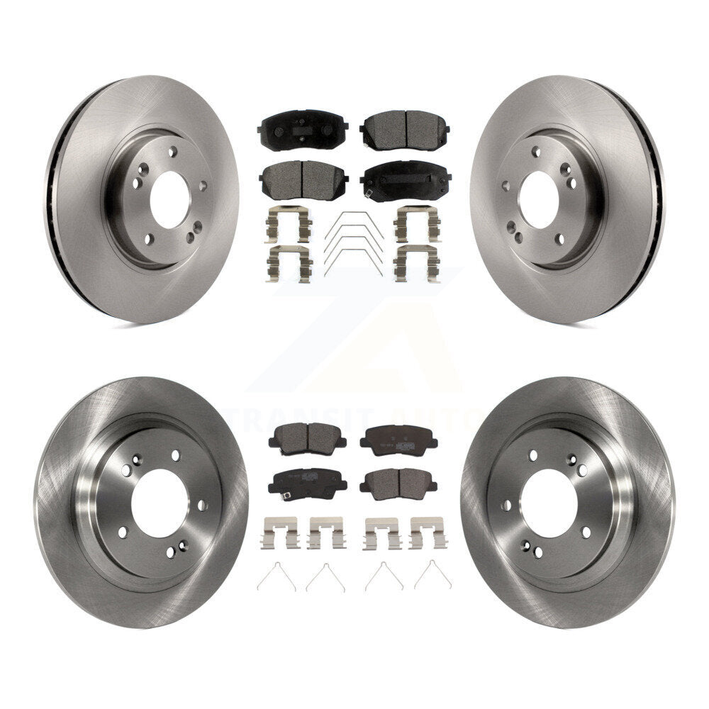 Kit de disques de frein à disque avant et arrière et plaquettes en céramique pour Kia Soul EV 2017 – 2019