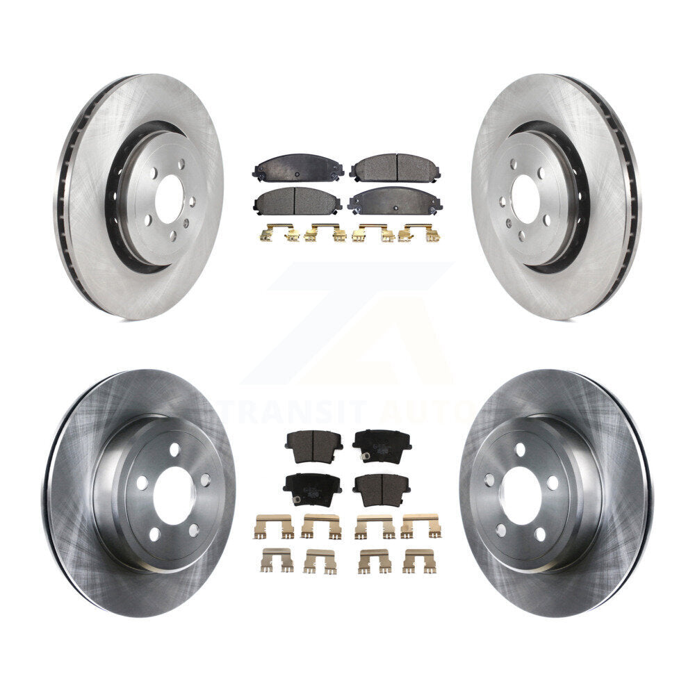 Kit de rotors de frein à disque avant et arrière et plaquettes en céramique pour Dodge Charger K8T-103884