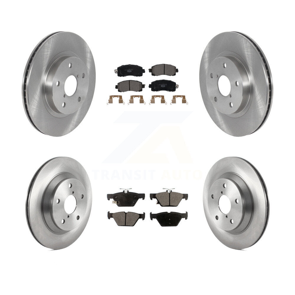 Kit de rotors de frein à disque avant et arrière et plaquettes en céramique pour Subaru Forester K8T-10395