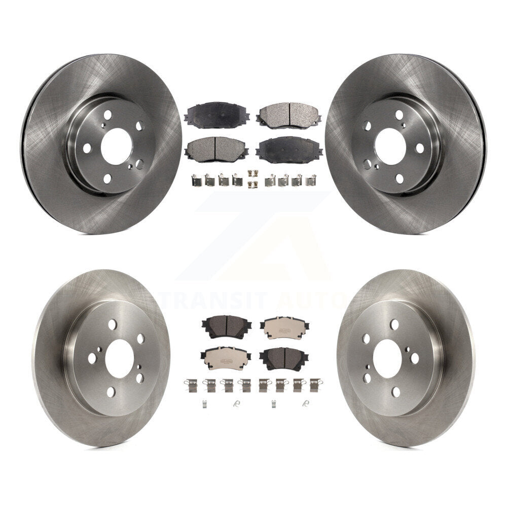 Kit de rotors de frein à disque avant et arrière et plaquettes en céramique pour Toyota Corolla 2019 1,8 l