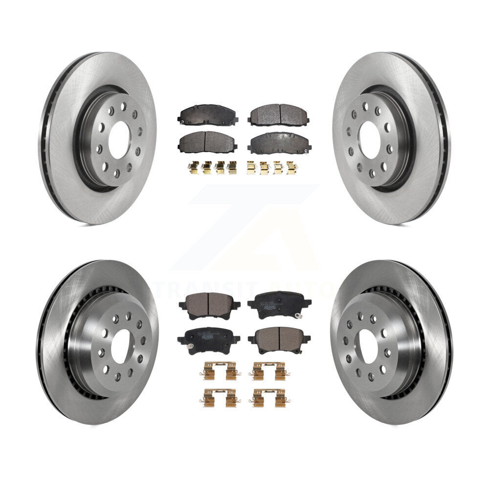 Kit de rotors de frein à disque avant et arrière et plaquettes en céramique pour Jeep Gladiator 2020 – 2023