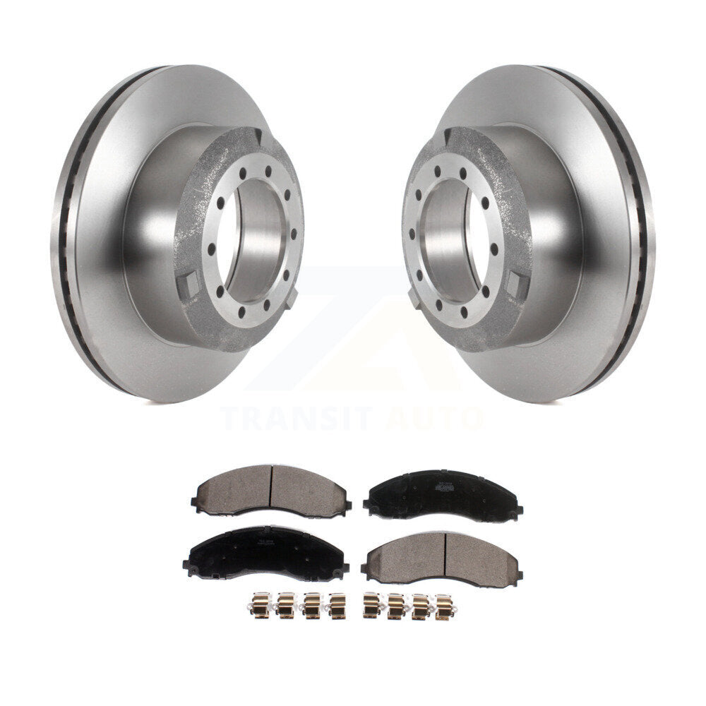 Rotors de frein à disque arrière et Kit de plaquettes en céramique pour Ford F-450 Super Duty F-550 F-60